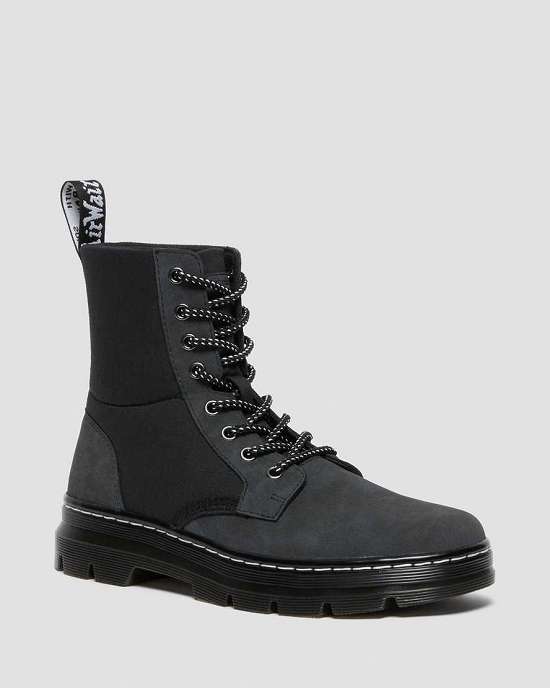 Botines Dr. Martens Combs Ii Trillium Utility Hombre Negros/Grises MX-28041